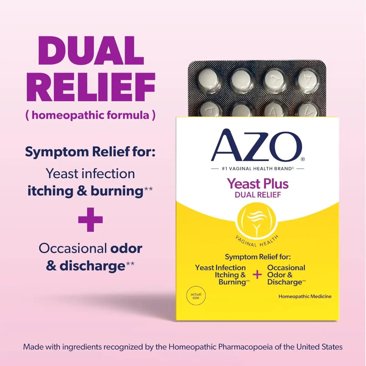 AZO® Yeast Plus 60 Tabletas - Hi Vitamins