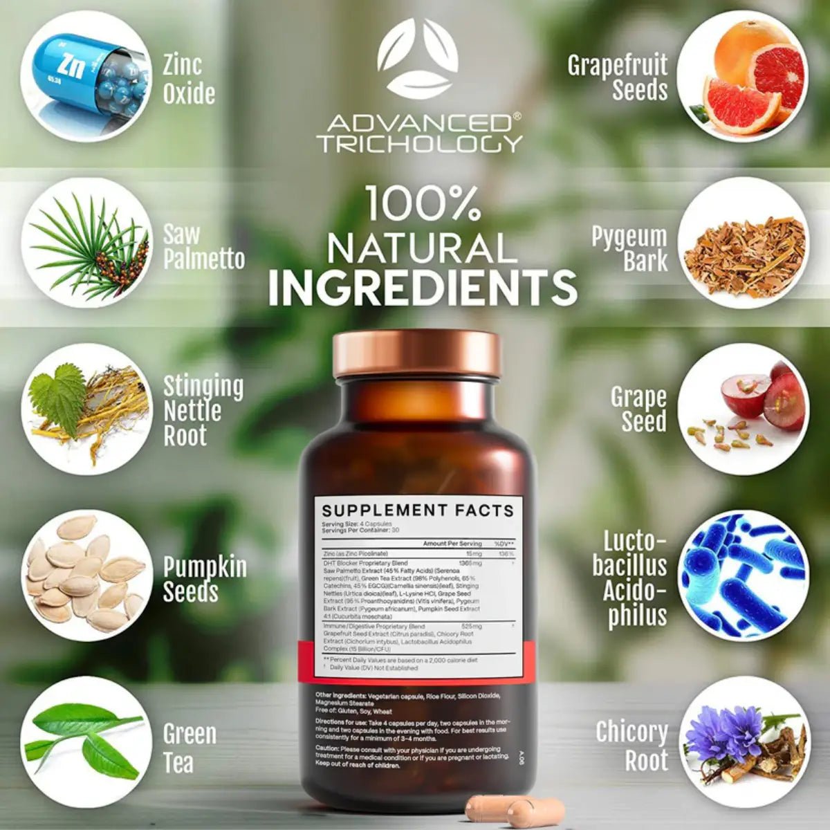 Advanced Trichology® Bloqueador de DHT 120 Cápsulas - Hi Vitamins