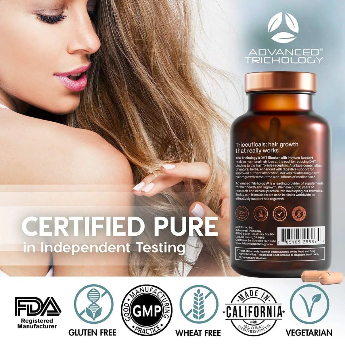 Advanced Trichology® Bloqueador de DHT 120 Cápsulas - Hi Vitamins