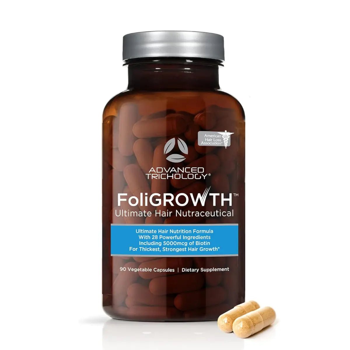 Advanced Trichology® FoliGrowth 90 Cápsulas | Crecimiento capilar - Hi Vitamins