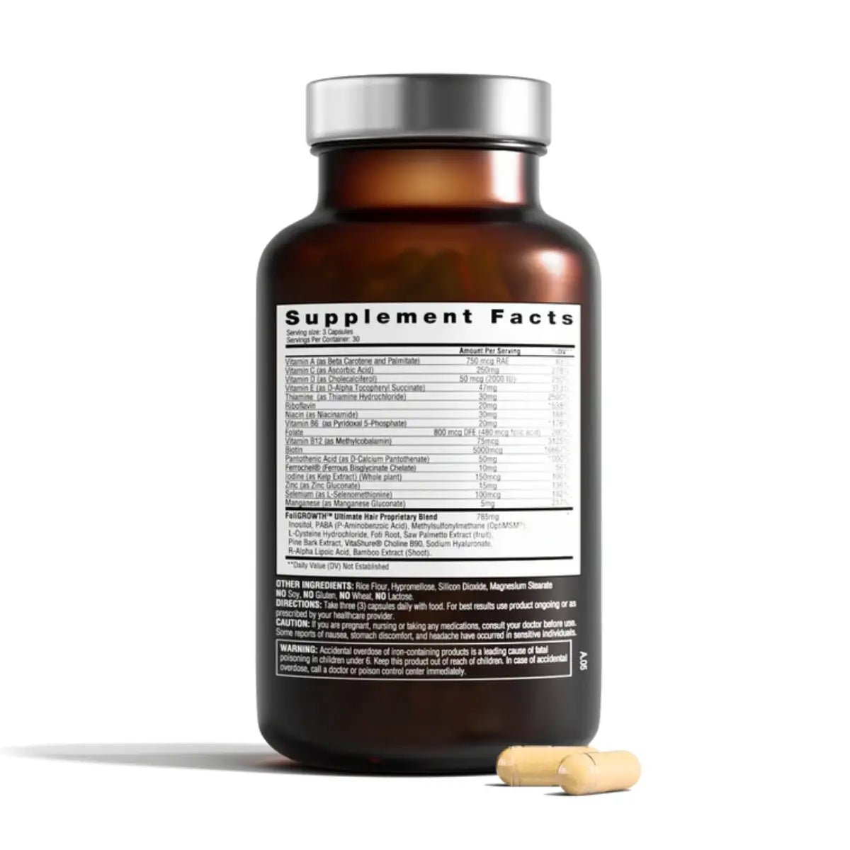 Advanced Trichology® FoliGrowth 90 Cápsulas | Crecimiento capilar - Hi Vitamins