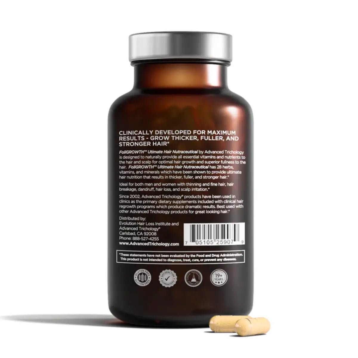 Advanced Trichology® FoliGrowth 90 Cápsulas | Crecimiento capilar - Hi Vitamins