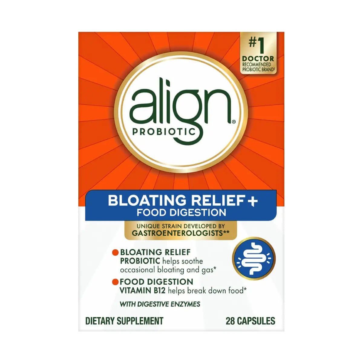 Align Probiotic Alivio de Hinchazón + Digestión de Alimentos 28 Cápsulas - Hi Vitamins