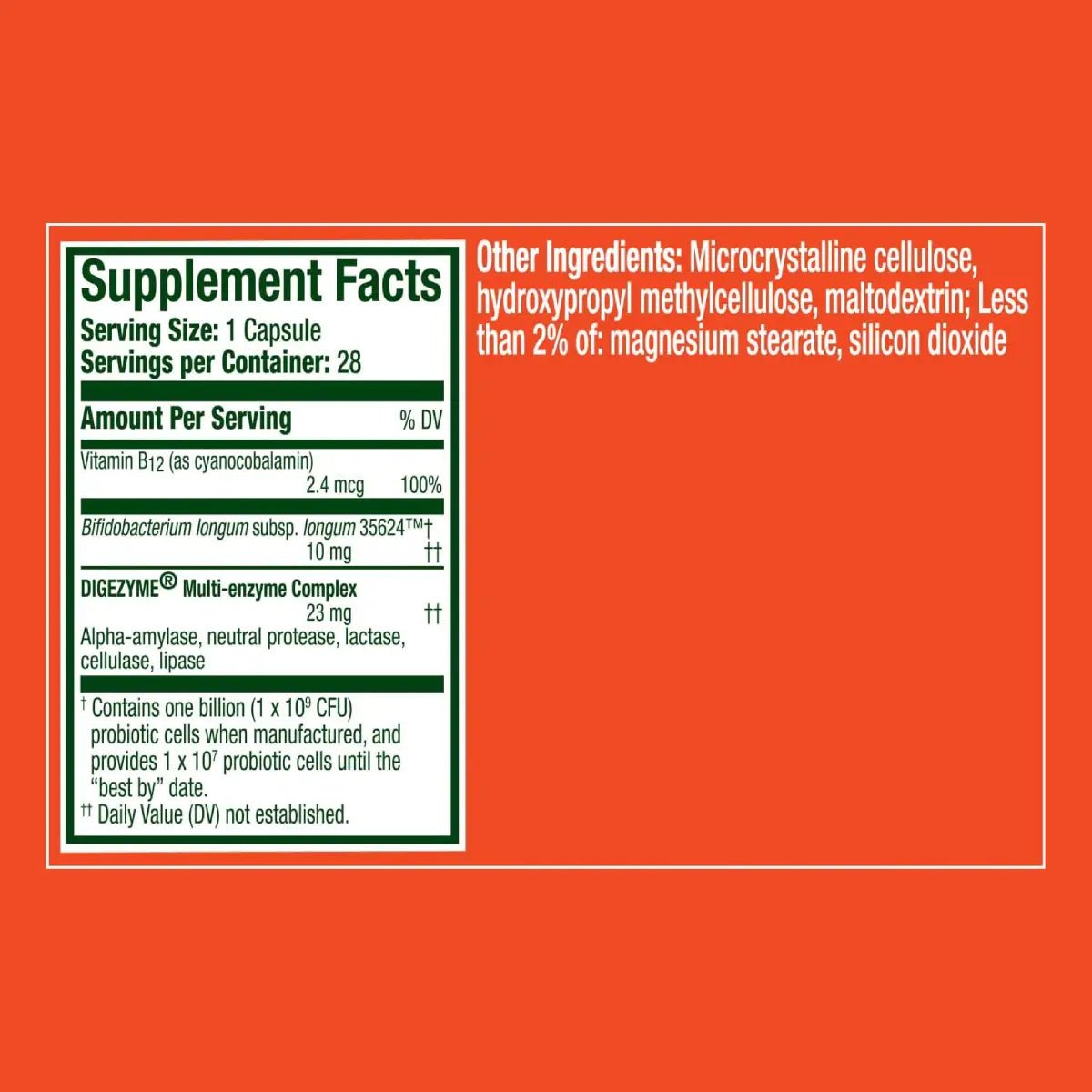 Align Probiotic Alivio de Hinchazón + Digestión de Alimentos 28 Cápsulas - Hi Vitamins