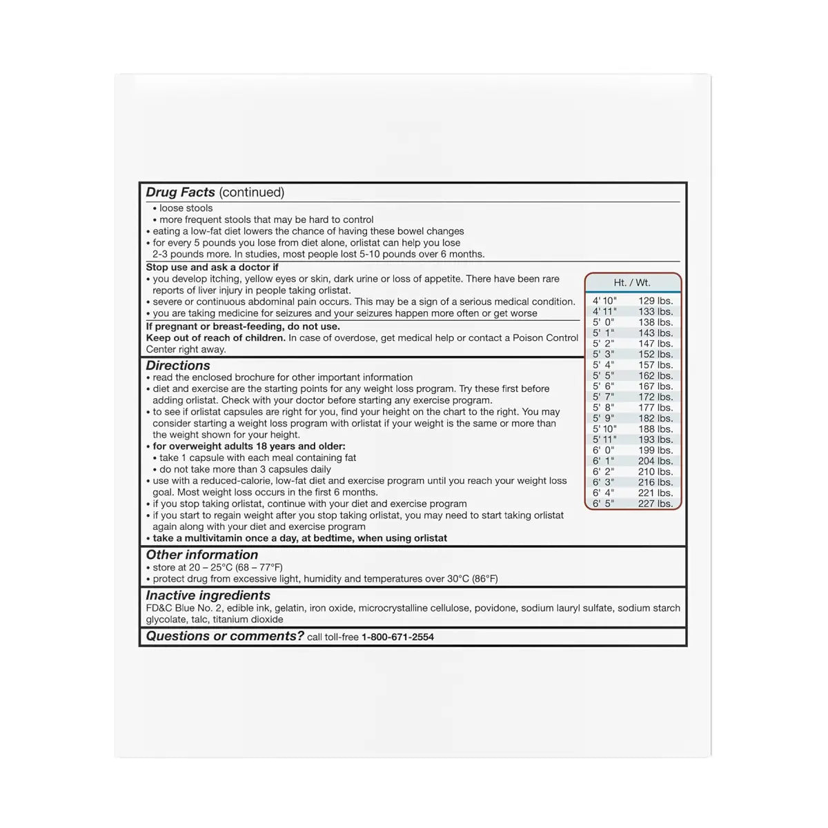 Alli Orlistat Ayuda para Bajar de Peso 60 mg 170 Cápsulas - Hi Vitamins