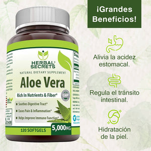 HERBAL SECRETS® ALOE VERA 5000MG 120 SOFTGELS