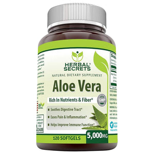 HERBAL SECRETS® ALOE VERA 5000MG 120 SOFTGELS