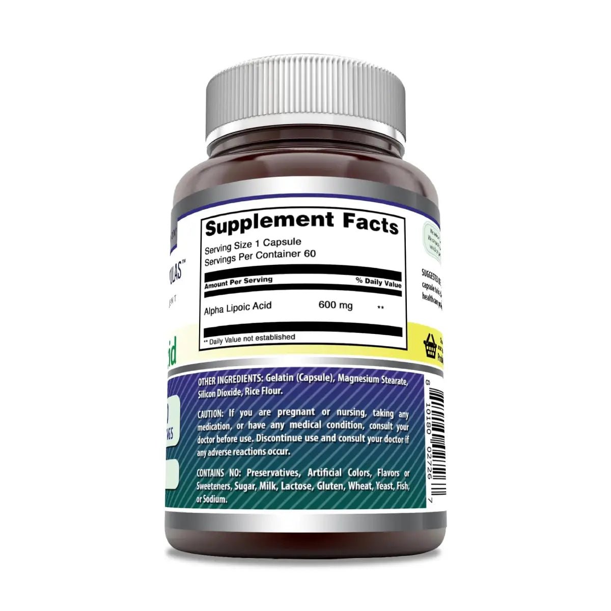 Amazing Formulas Ácido Alfa Lipoico 600 Mg 60 Cápsulas - Hi Vitamins