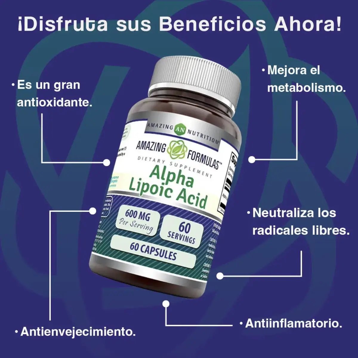 Amazing Formulas Ácido Alfa Lipoico 600 Mg 60 Cápsulas - Hi Vitamins