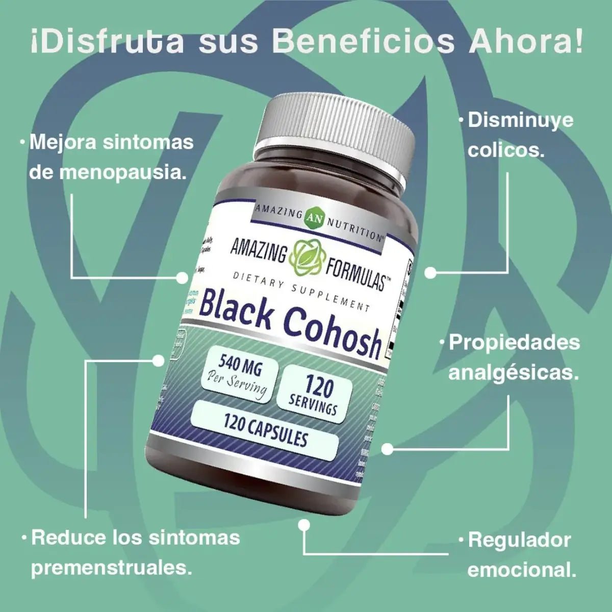 Amazing Formulas Black Cohosh 540 Mg 120 Cápsulas - Hi Vitamins