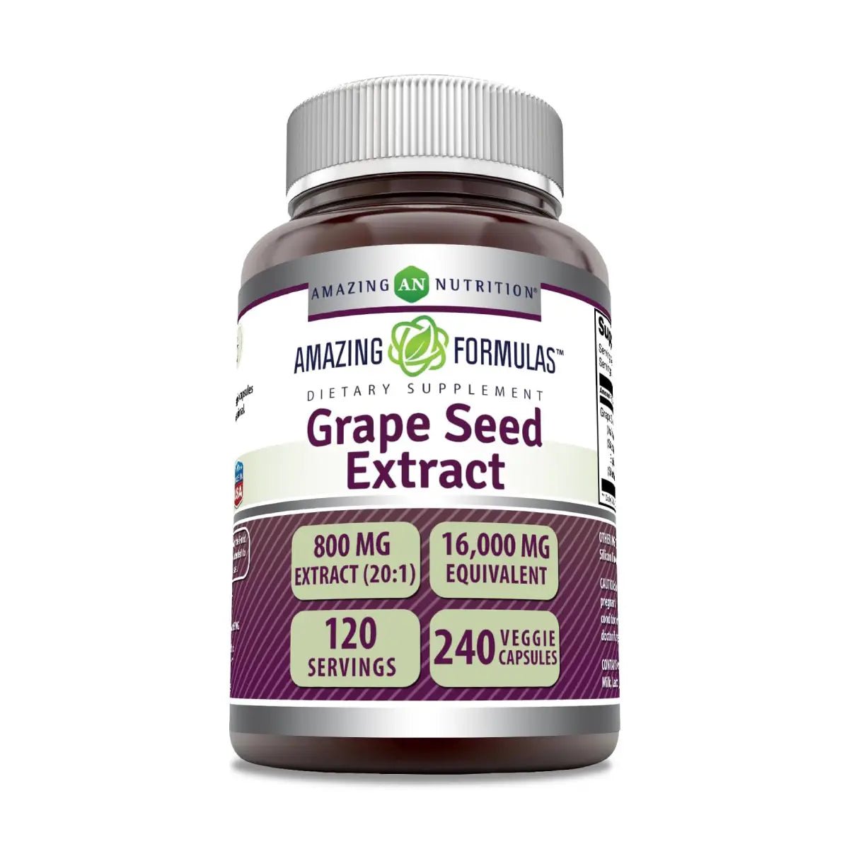 Amazing Formulas Extracto de Semilla de Uva 16000 Mg 240 Cápsulas - Hi Vitamins