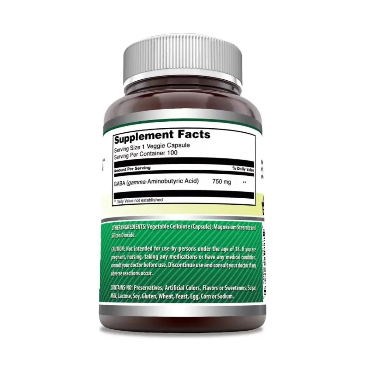 Amazing Fórmulas GABA 100 Cápsulas - Hi Vitamins