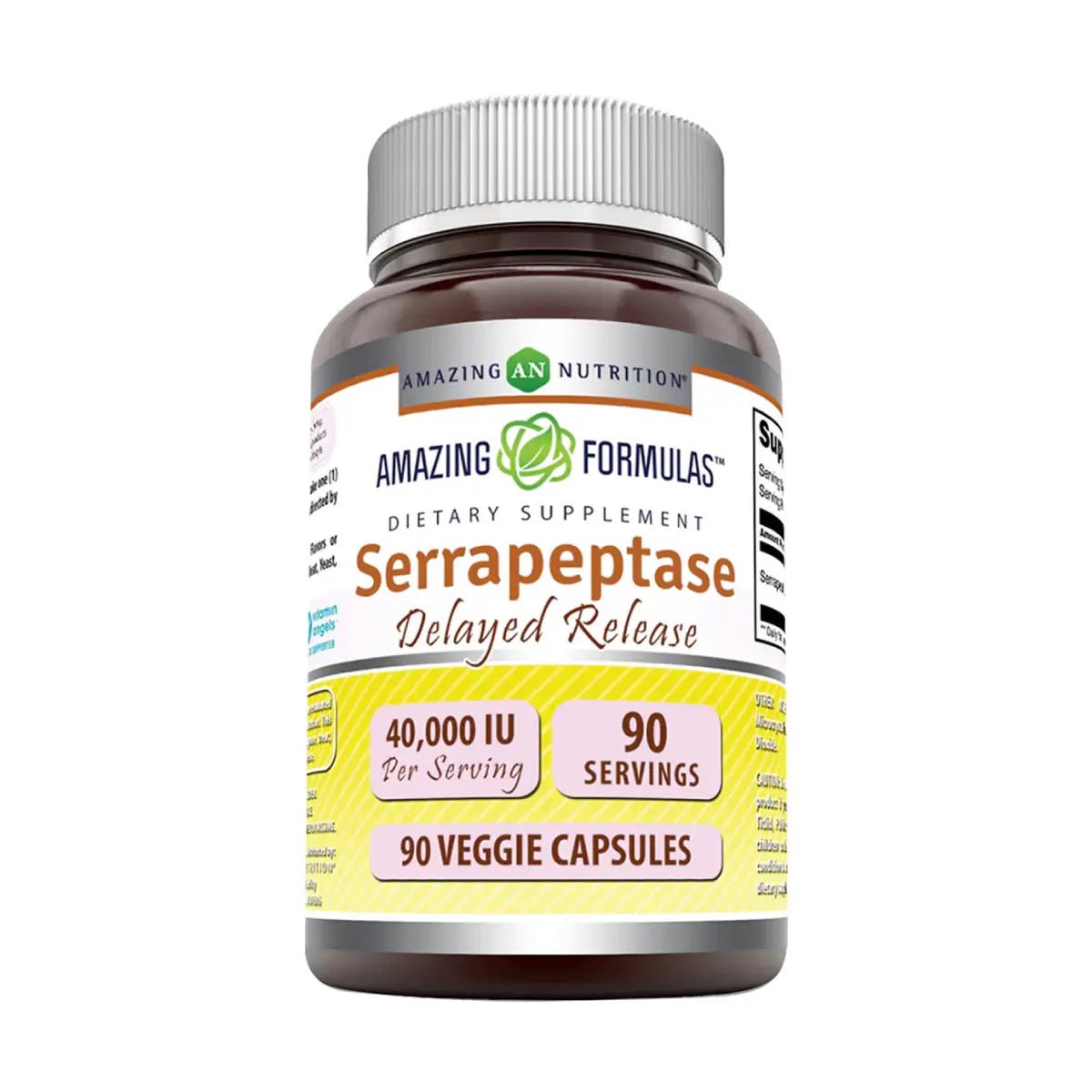Amazing Formulas Serrapeptasa 40000 UI 90 Cápsulas - Hi Vitamins