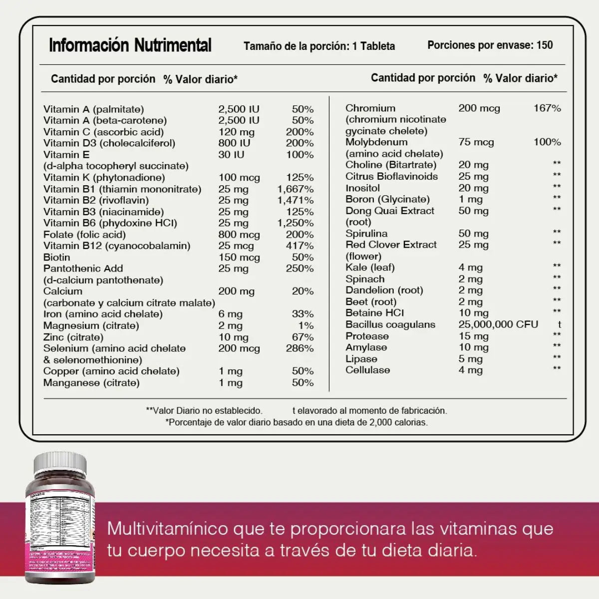 Amazing Formulas Women's One Multiple 150 Tabletas - Hi Vitamins