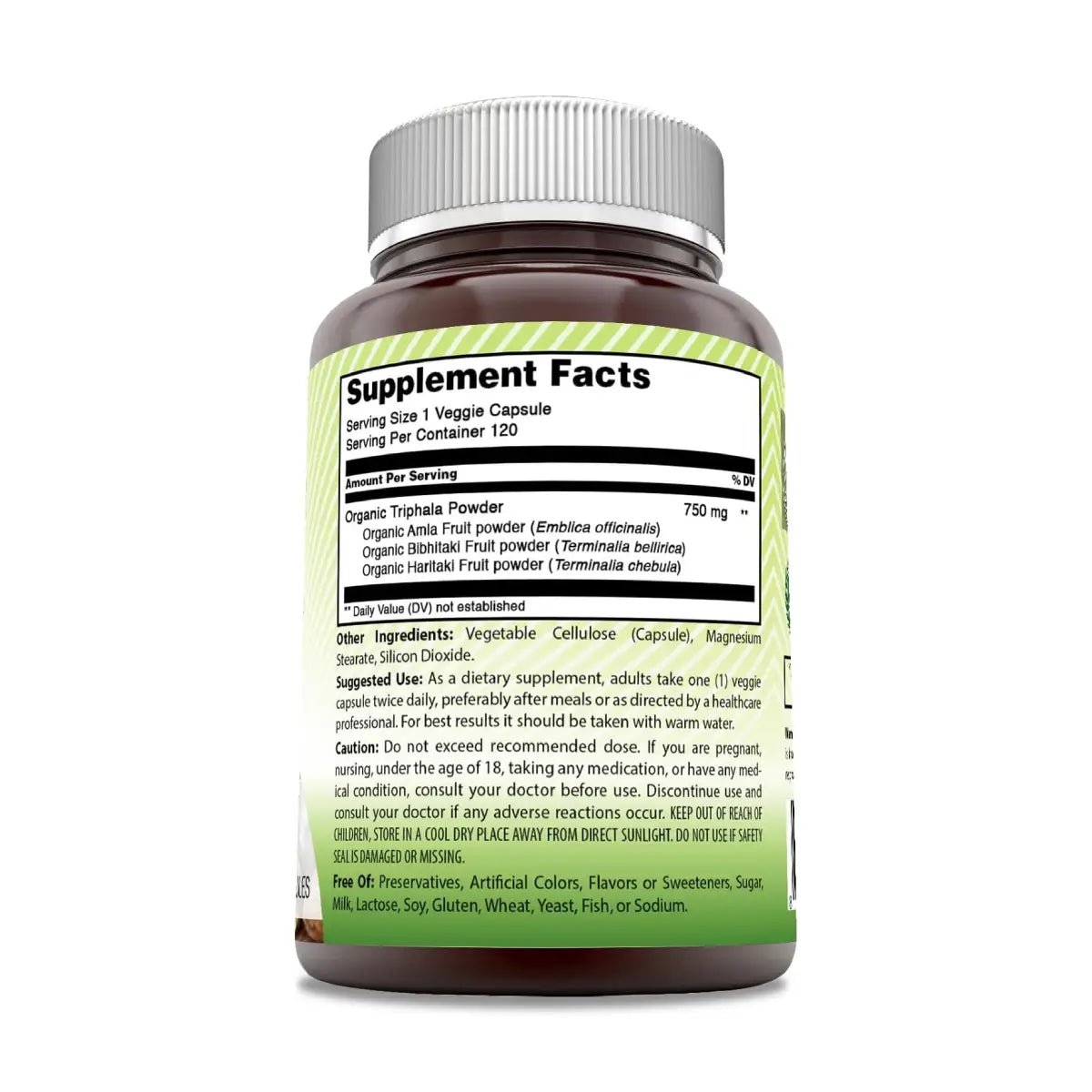 Amazing India® Organic Triphala 750 Mg 120 Cápsulas - Hi Vitamins