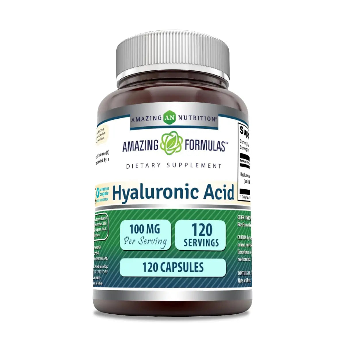 Amazing Nutrition Ácido Hialurónico 100mg 120 Cápsulas - Hi Vitamins