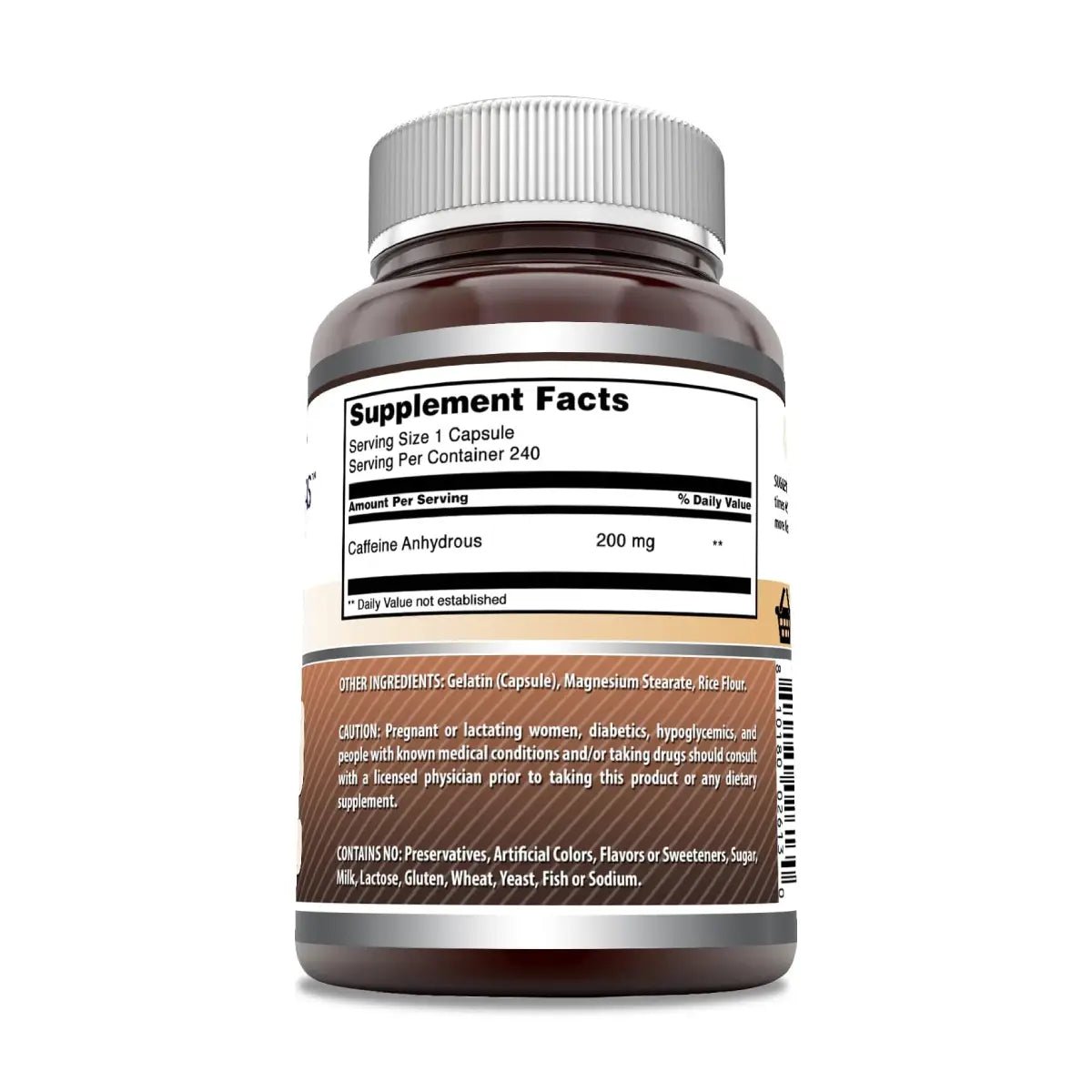 Amazing Nutrition Caffeine 200 Mg 240 Cápsulas - Hi Vitamins