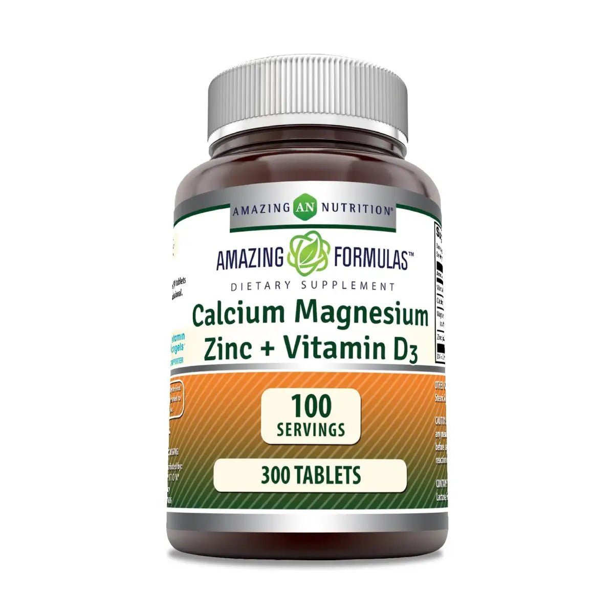 Amazing Nutrition Calcio Magnesio Zinc + Vitamina D3 300 Tabletas - Hi Vitamins