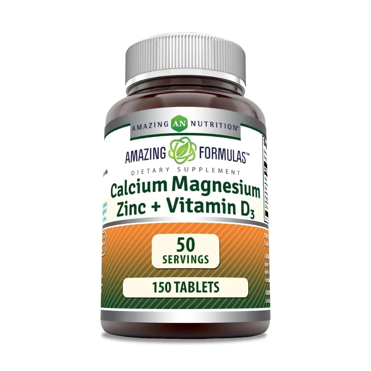 Amazing Nutrition Calcio, Magnesio, Zinc + Vitamina D3 150 Tabletas - Hi Vitamins