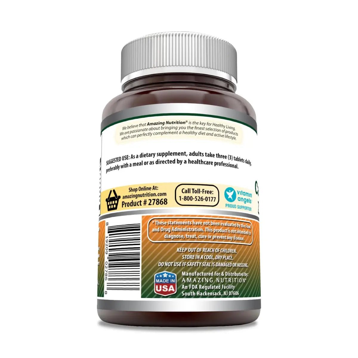 Amazing Nutrition Calcio, Magnesio, Zinc + Vitamina D3 150 Tabletas - Hi Vitamins