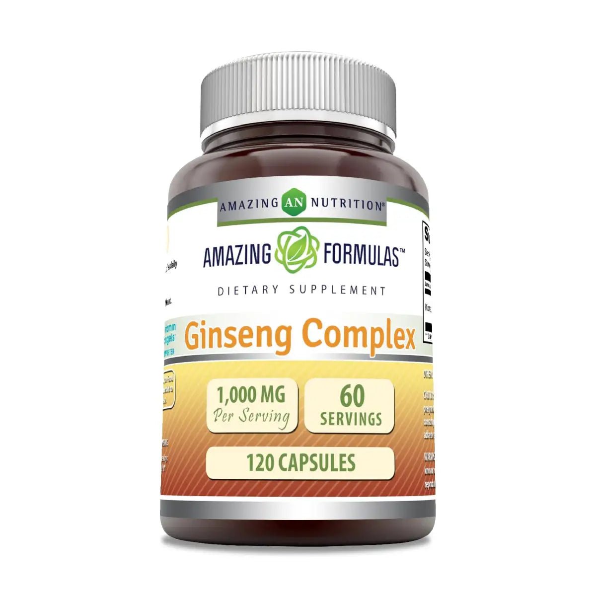Amazing Nutrition Ginseng Complex 1000mg 120 Cápsulas - Hi Vitamins