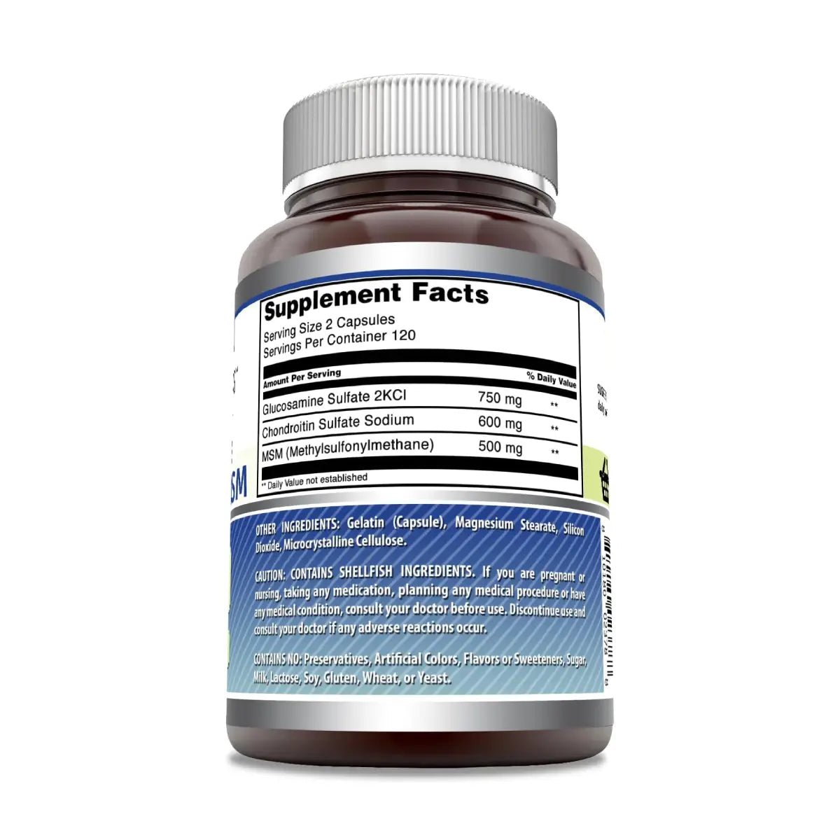 Amazing Nutrition Glucosamina Condroitina MSM 240 Cápsulas - Hi Vitamins