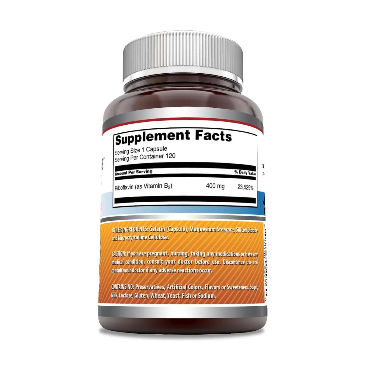 Amazing Nutrition Riboflavina 400 Mg 120 Cápsulas - Hi Vitamins