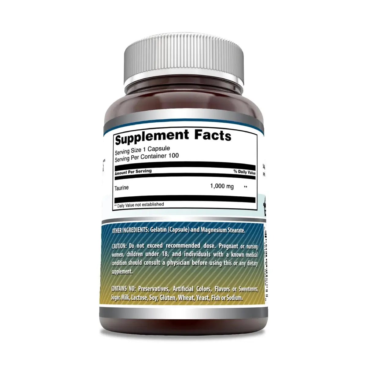 Amazing Nutrition Taurina 1000 Mg 100 Cápsulas - Hi Vitamins