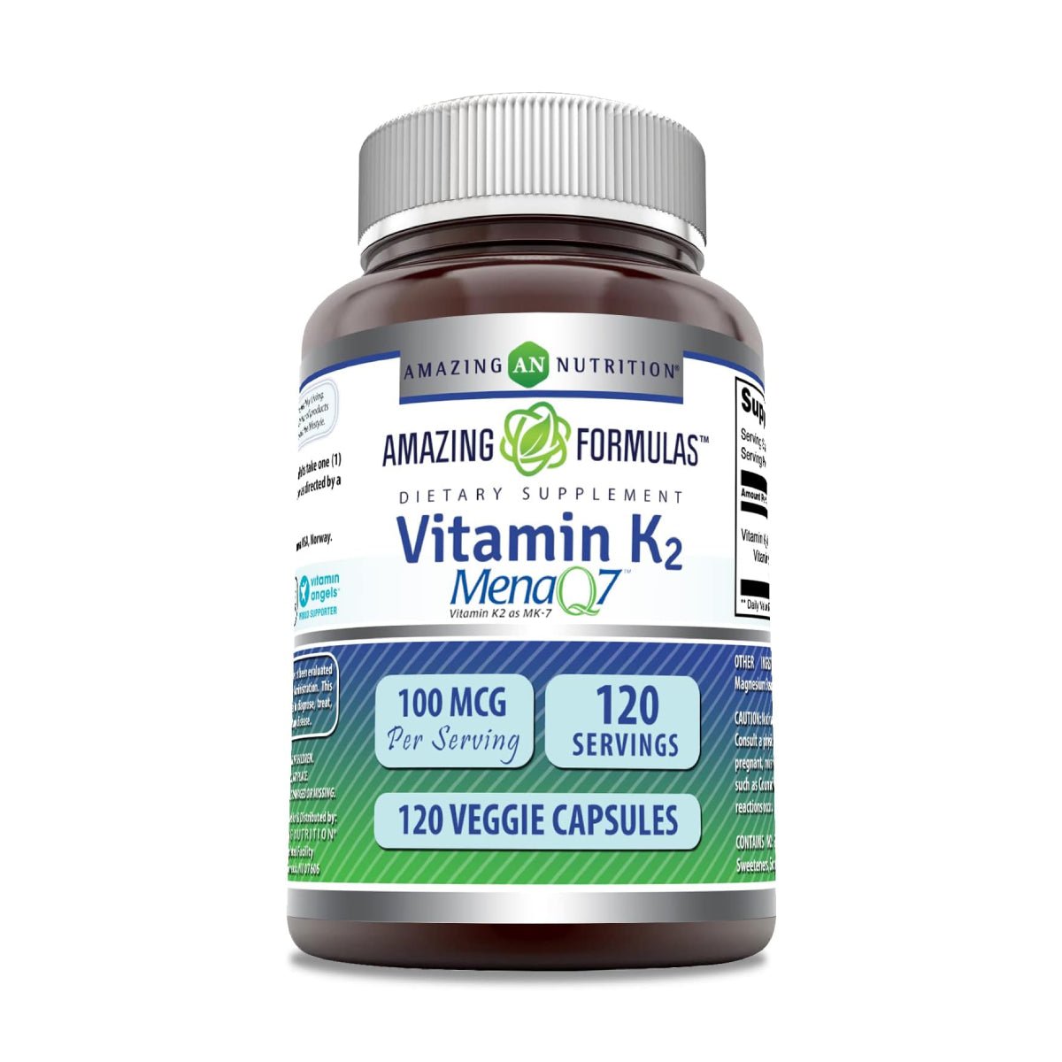 Amazing Nutrition Vitamina K2 Salud Ósea, Cardio 120 cápsulas - Hi Vitamins