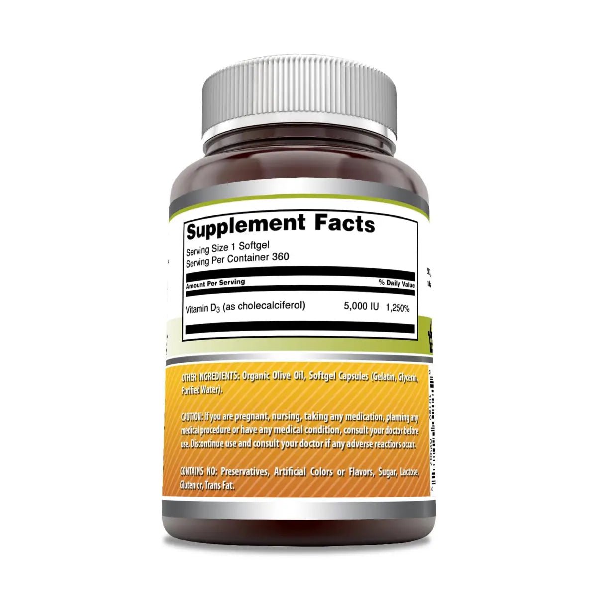 Amazing Nutrition® Aceite de Oliva Orgánico con Vitamina D3 5,000 UI 360 Softgels - Hi Vitamins