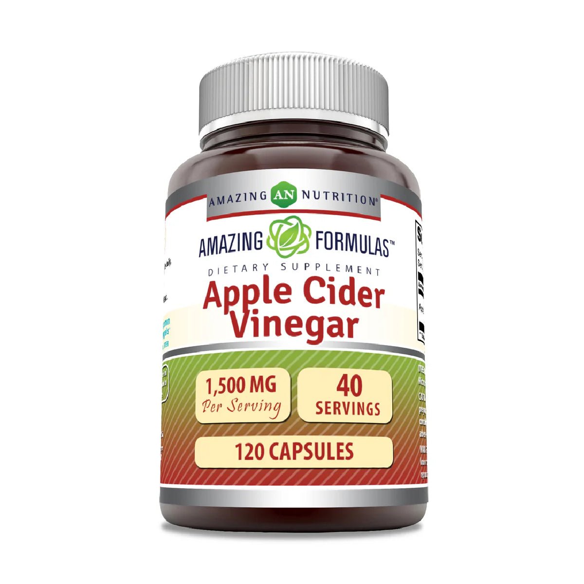 Amazing Nutrition® Apple Cider Vinegar 500 Mg 120 Cápsulas - Hi Vitamins