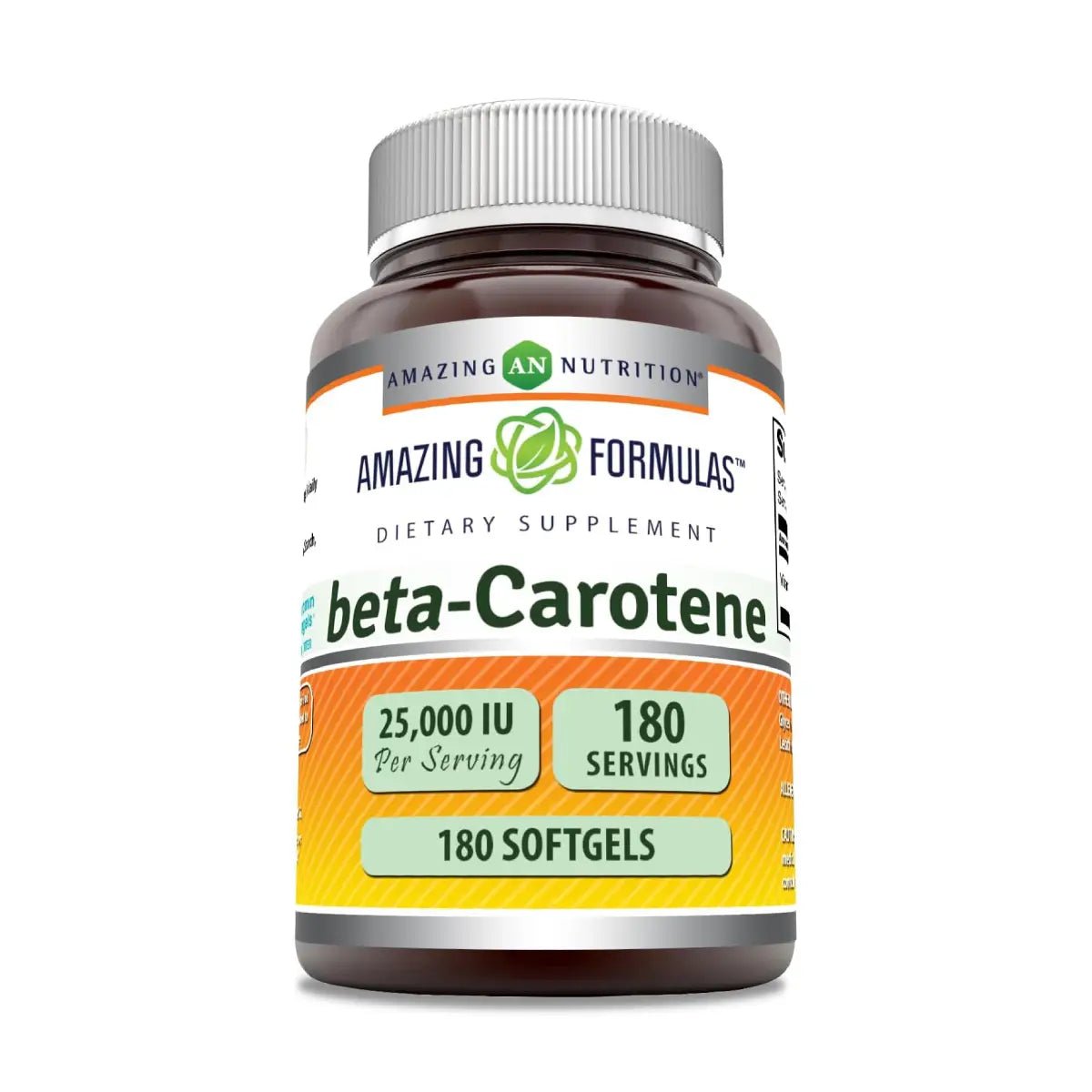 Amazing Nutrition® Beta - Carotene 25.000 IU 180 Softgels - Hi Vitamins