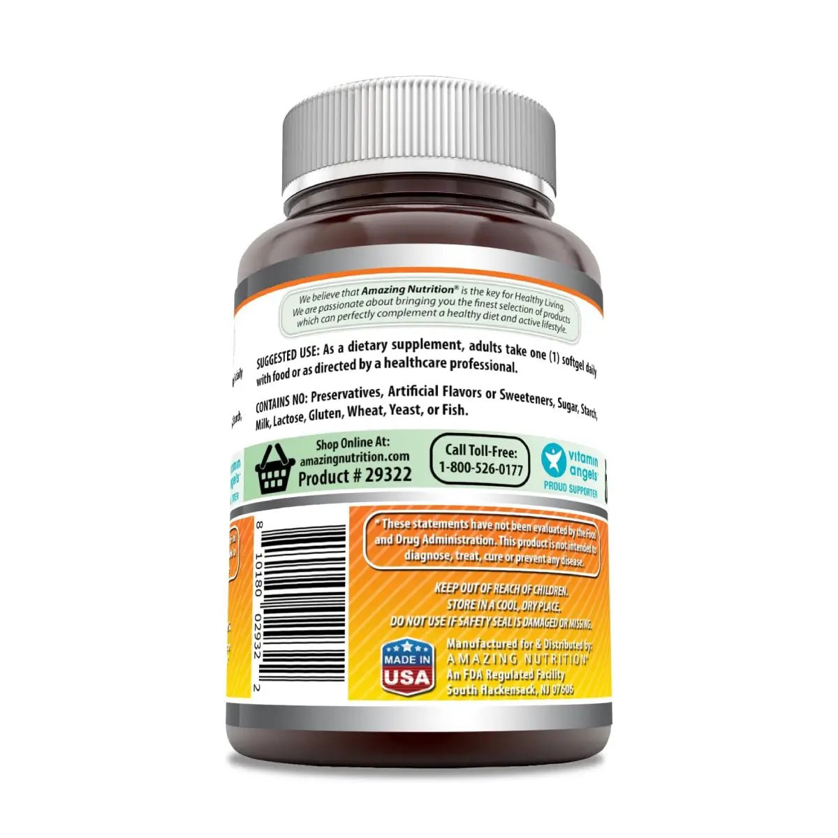 Amazing Nutrition® Beta - Carotene 25.000 IU 180 Softgels - Hi Vitamins