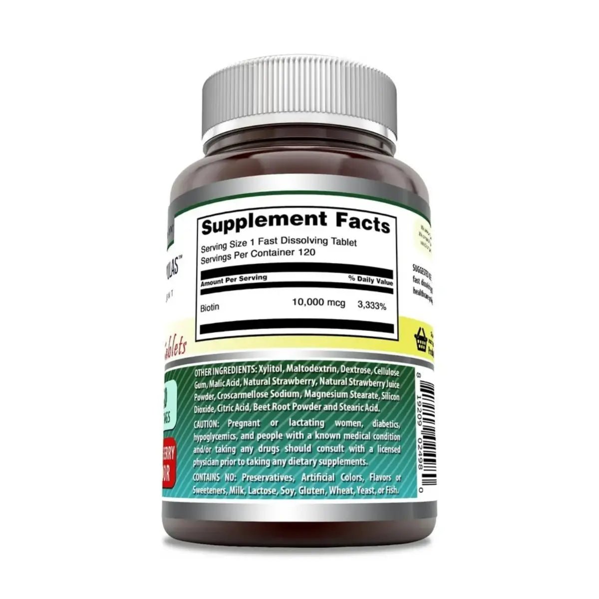 Amazing Nutrition® Biotina 1000 Mcg 120 Tabletas Sabor Fresa - Hi Vitamins