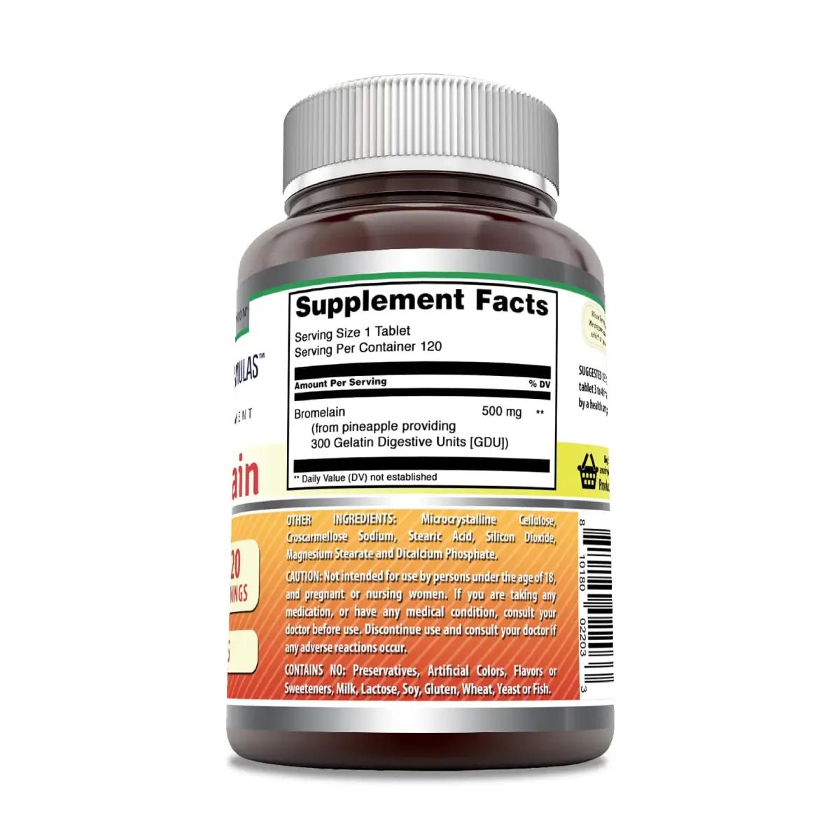 Amazing Nutrition® Bromelina 500mg 120 Tabletas - Hi Vitamins