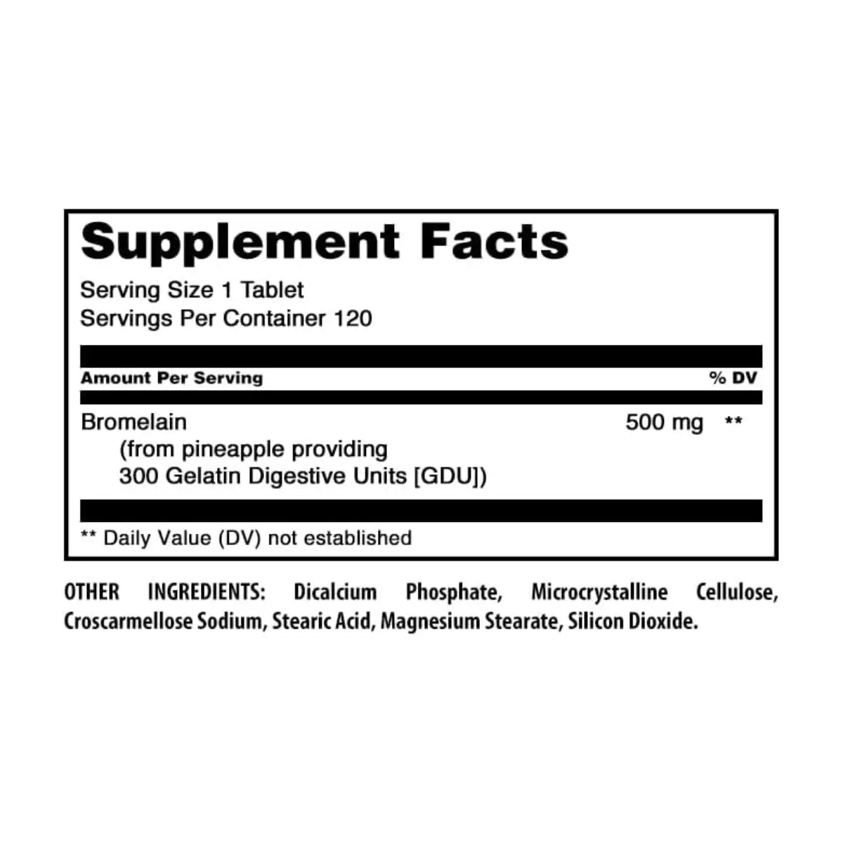 Amazing Nutrition® Bromelina 500mg 120 Tabletas - Hi Vitamins