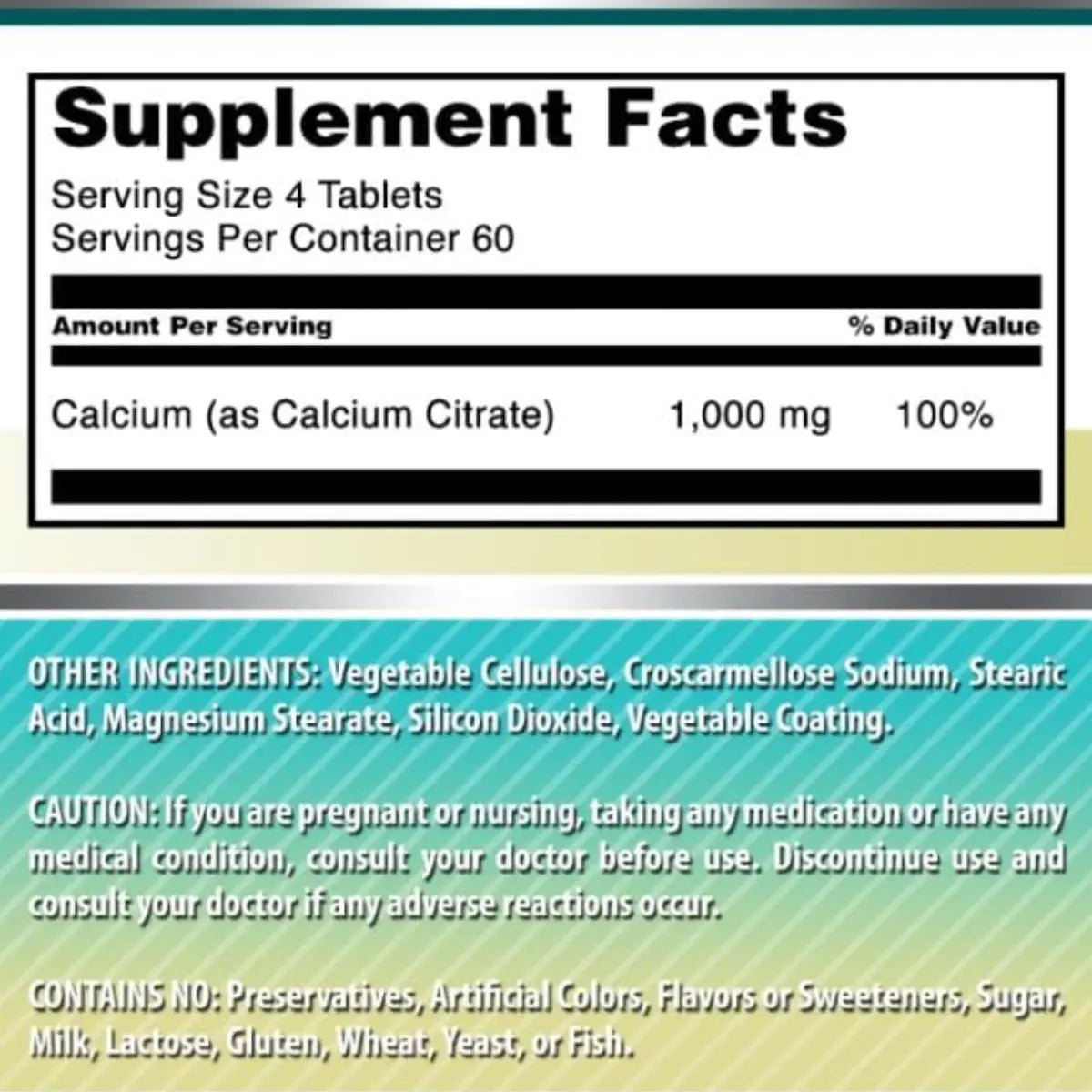 Amazing Nutrition® Citrato de Calcio 1,000 Mg 240 Tabletas - Hi Vitamins