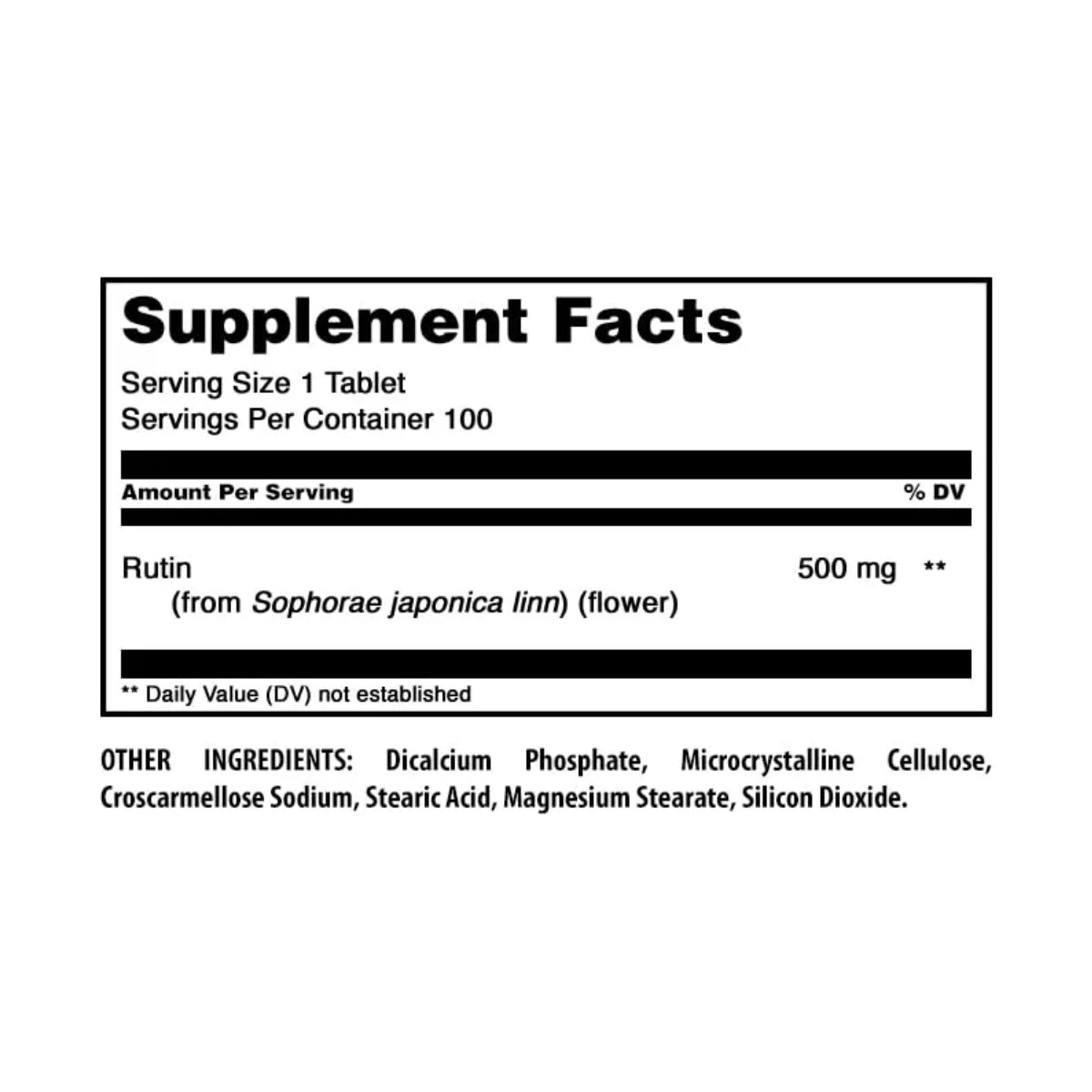 Amazing Nutrition® Rutin 500 Mg 100 Tabletas - Hi Vitamins