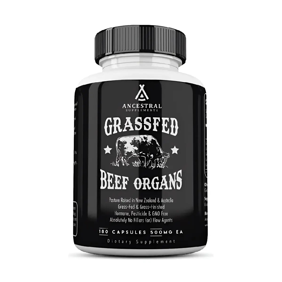 Ancestral Supplements® Grass - Fed Beef Liver 500 mg EA 180 Cápsulas - Hi Vitamins