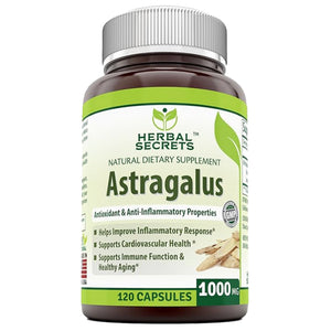 HERBAL SECRETS® ASTRAGALUS 1000MG 120 CAPSULES