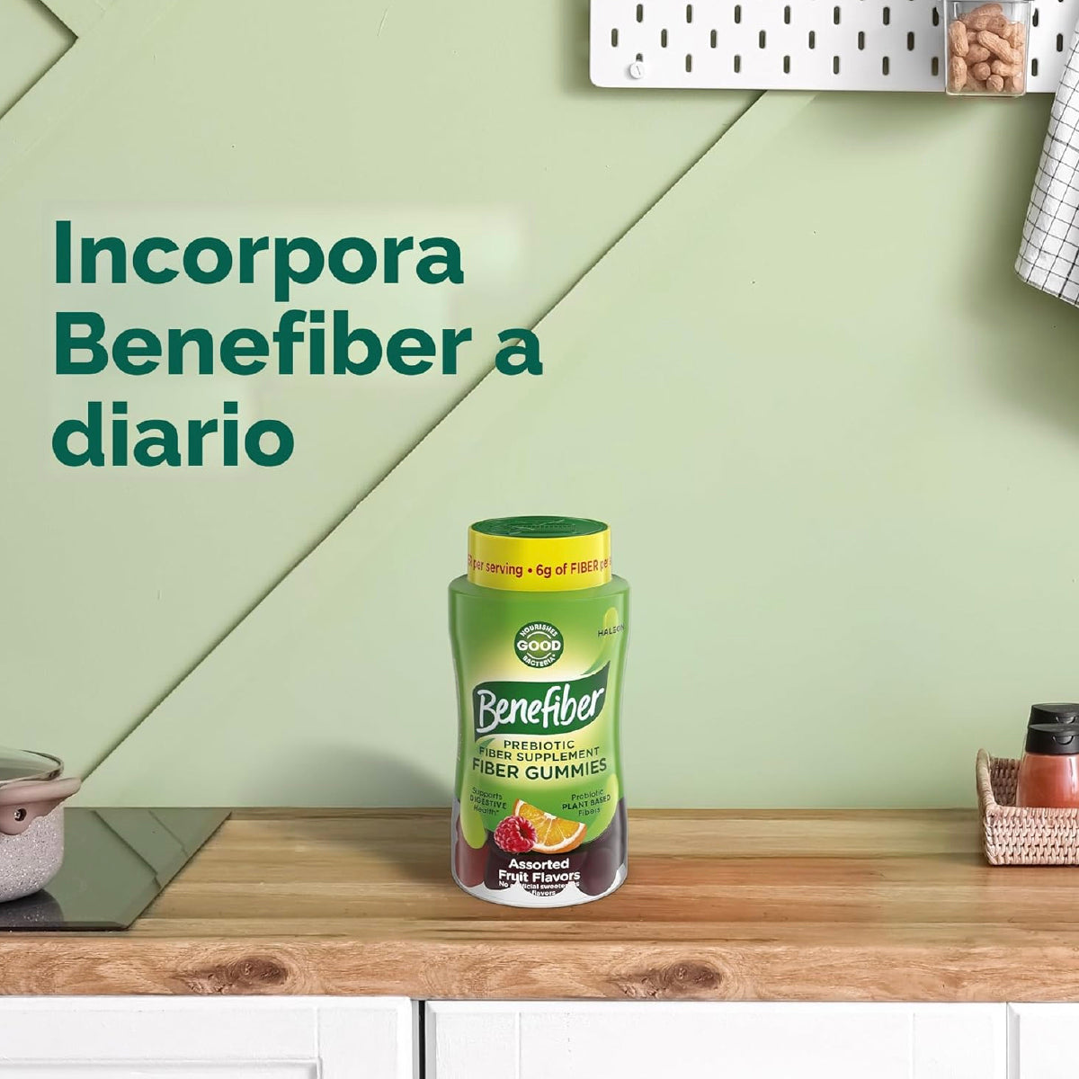 Benefiber Gomitas de Fibra Prebiótica 81 Gomitas Apoyo Salud Digestiva y Bienestar Intestinal|