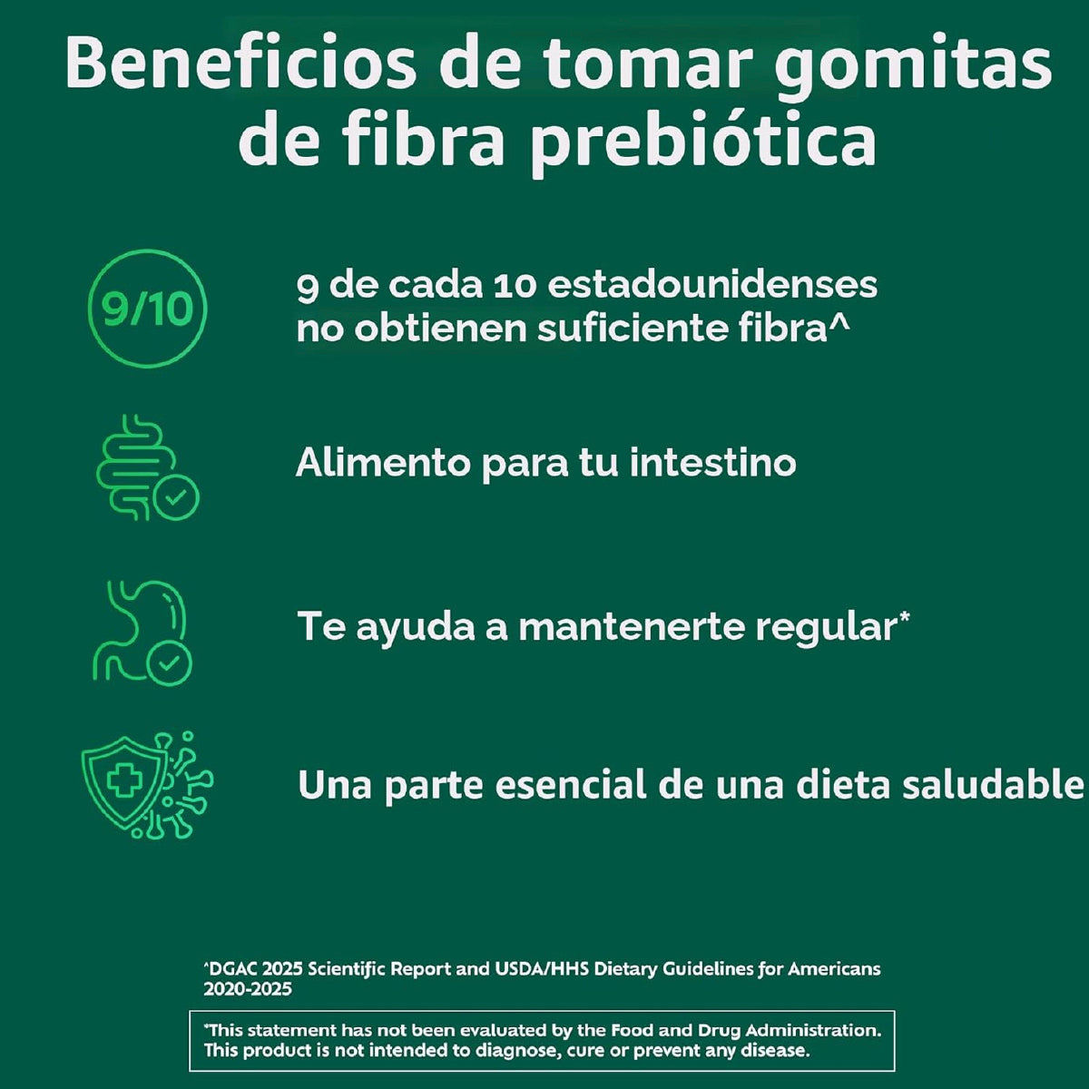 Benefiber Gomitas de Fibra Prebiótica 81 Gomitas Apoyo Salud Digestiva y Bienestar Intestinal|