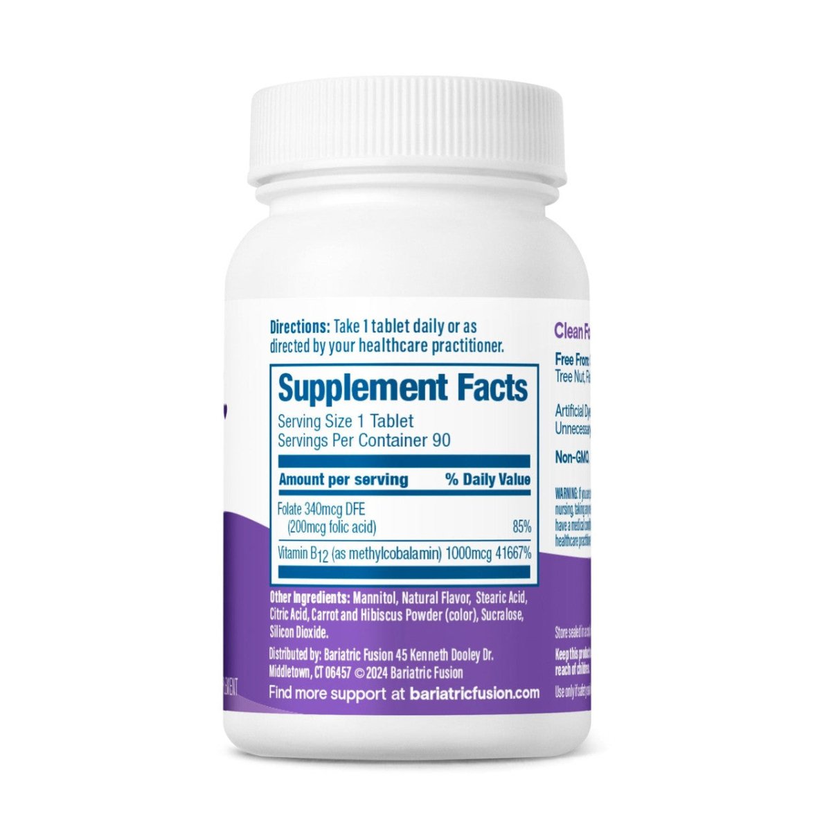 Bariatric Fusion Vitamina B12 Quick Melt 90 Tabletas sabor Uva - Hi Vitamins