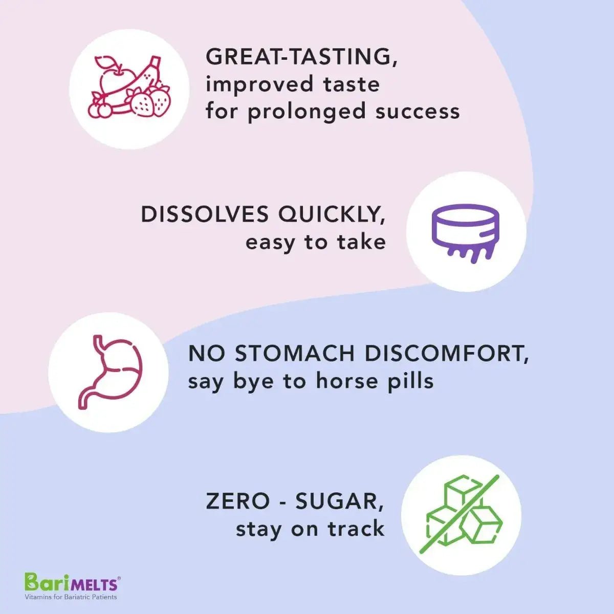 BariMelts® Multivitamínico 60 Fast - Melting Tabletas - Hi Vitamins