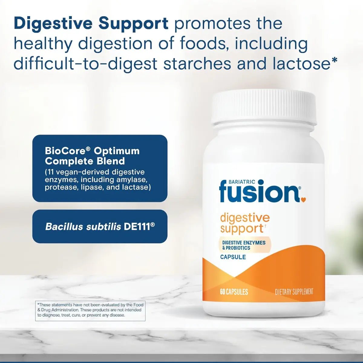Bariatric Fusion Apoyo Digestivo: Enzimas y Probióticos 60 Cápsulas - Hi Vitamins