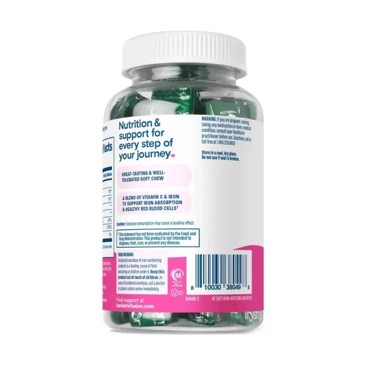Bariatric Fusion Hierro 45 Mg 60 Masticables Sabor Sandía - Hi Vitamins
