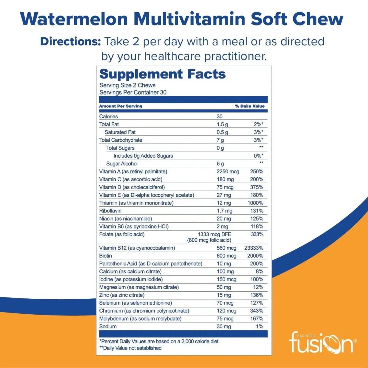 Bariatric Fusion Multivitaminíco Sabor Sandía 60 Softchews - Hi Vitamins