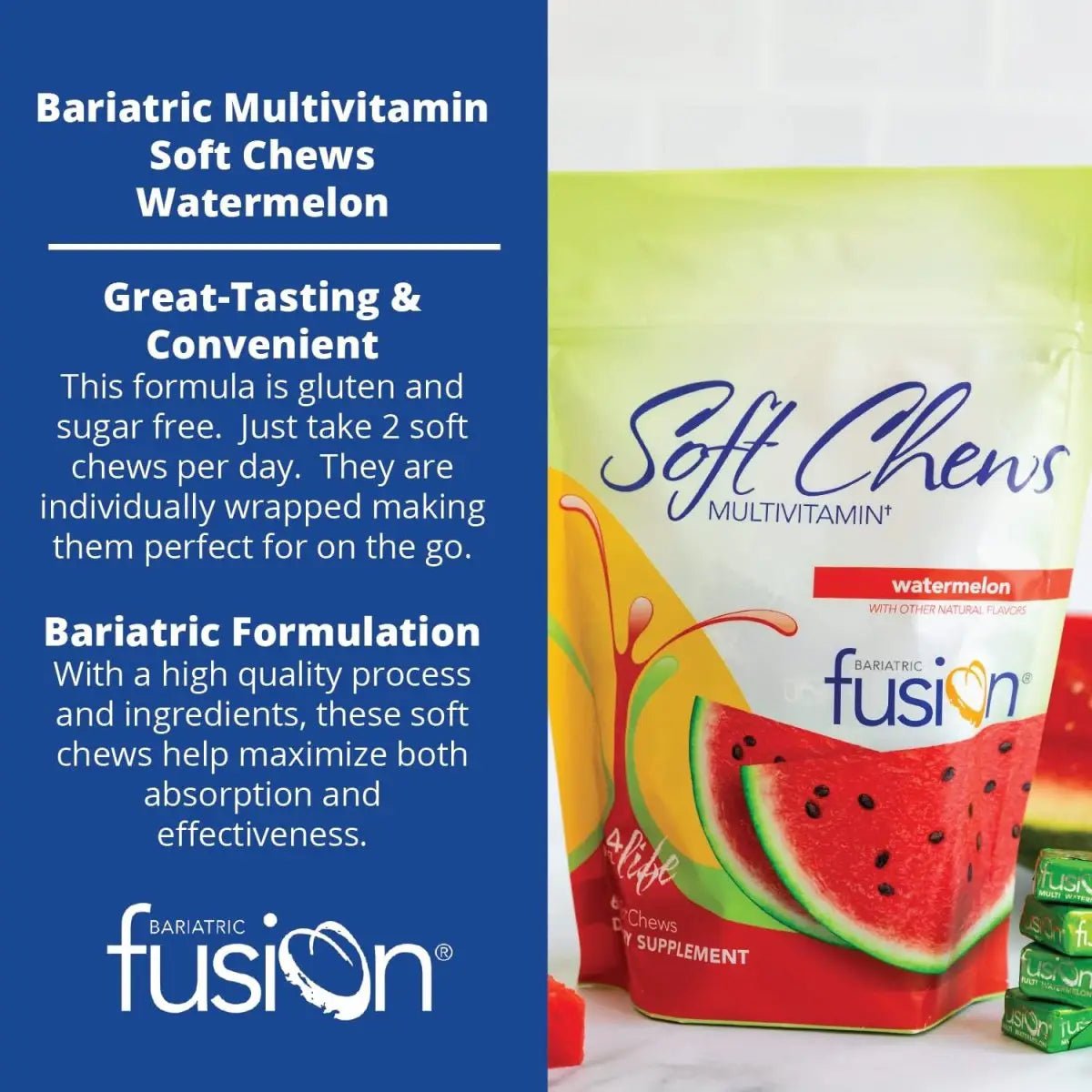 Bariatric Fusion Multivitaminíco Sabor Sandía 60 Softchews - Hi Vitamins