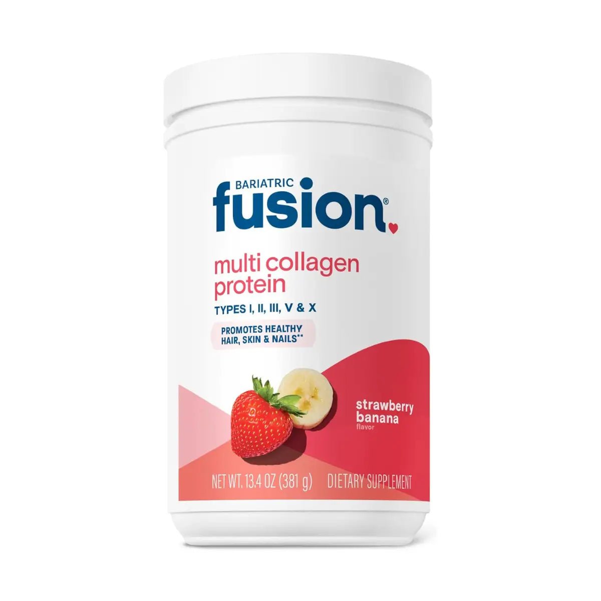 Bariatric Fusion Proteína Multi Colágeno 381g sabor Plátano Fresa - Hi Vitamins