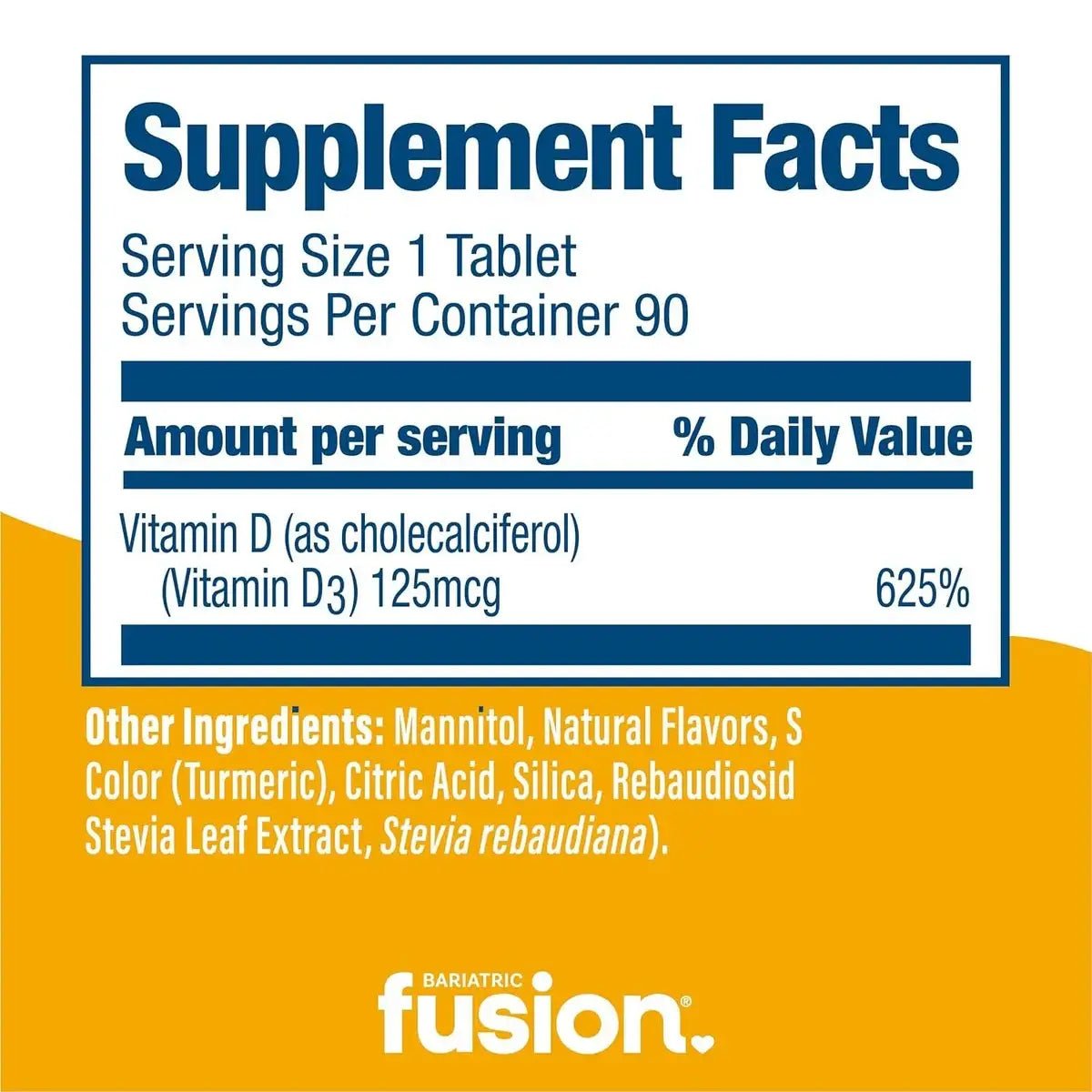 Bariatric Fusion Vitamina D Quick Melt 90 Tabletas - Hi Vitamins